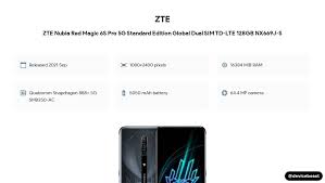 ZTE Nubia Red Magic 6S Pro 5G Standard ...