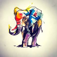 Cute elephant tattoo designs et bonnes idées watercolor elephant by renata henriques at skink tattoo in sao paulo brazil voir plus. Full Watercolor Elephant Tattoo Design