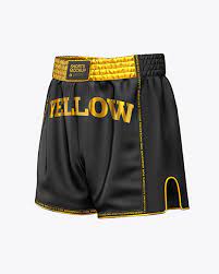 Download Shorts Mockup Front Half Side View In Apparel Mockups On Yellow Images Object Mockups