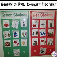 Green And Red Choice Board Preschool Social Skills Preschool Behavior Preschool Classroom