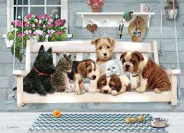 Can you guess which of the three animal quotes puzzles is the best seller? Puzzle Xxl Pieces Family Porch Pals Cobble Hill 54602 350 Pieces Jigsaw Puzzles Dogs Jigsaw Puzzle