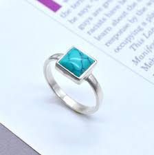 Turquoise Ring Sterling Silver Ring Square Gemstone Ring Etsy In 2020 Sterling Silver Rings Turquoise Turquoise Ring Silver Sterling Silver Rings