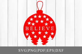 Download Christmas Believe Ornament Cut File Graphic By Mockup Venue Creative Fabrica PSD Mockup Templates