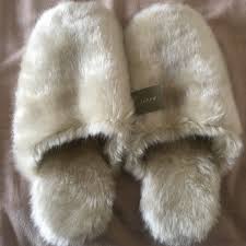 j crew women fluffy comfy slippers size large 9 11 nwt