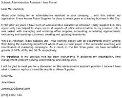 > job application letter sample > application letter: Administrative Assistant Cover Letter Sample Email Example
