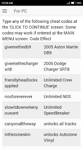 Playstation 2 & playstation 3 . Cheat Code For Need For Speed Carbon Games Nfs For Android Apk Download