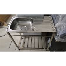Portable kitchen sink with stand philippines. Buy Homeby Gvw 9208 Stainless Steel Kitchen Sink Single Bowl Sink Single Drainer Dish Rack Kitchen Organizer Sinki Besi Seetracker Malaysia