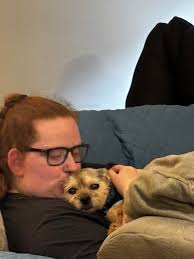 My old boy Marley decided he was gonna be lovey dovey with me tonight🐶💜