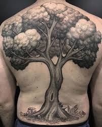 Big Tree Tattoo On Back By Joao Alien Tattoosonback Tattoos Back Tattoo Tree Tattoo Designs