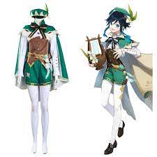 Game Genshin Impact Venti Halloween Carnival Suit Cosplay Costume Shir Trendsincosplay Cosplay Costumes Halloween Outfits Halloween Costumes Online