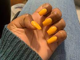 Yellow Acrylic Nails Yellow Nails Design Acrylic Nails Coffin Short Yellow Nails