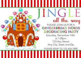 Gingerbread House Decorating Party Invitation Gingerbread Etsy Gingerbread House Decorations Printable Christmas Cards Gingerbread Invitation