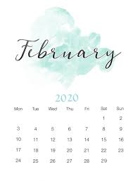 Best February 2020 Calendar Calendar 2020 In 2020 Calendar Template Calendar Calendar Design