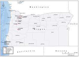 Oregon State Map With Cities Map Of Cities In Oregon, List Of Oregon Cities By Population - Whereig.com