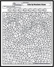 Download and print these difficult color by number printables coloring pages for free. Color By Numbers