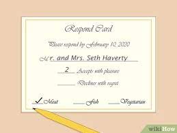 What does rsvp mean on an invitation card? How To Fill Out A Wedding Rsvp 10 Steps With Pictures Wikihow
