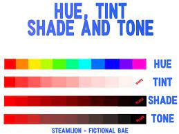 Hue and shade are synonymous, and they have mutual synonyms. Hue Tint Shade And Tone Miraculous Amino