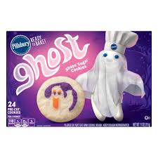 2 cookies (38g) log food: Pillsbury Ready To Bake Ghost Shape Sugar Cookies Shop Biscuit Cookie Dough At H E B