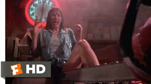 The lawman who arrives on the scene kills one of the bikers and brings chrissie's friends to the hewitt homestead, where young leatherface is learning the tools of terror. The Texas Chainsaw Massacre 2 6 11 Movie Clip Leatherface Aroused 1986 Hd Youtube