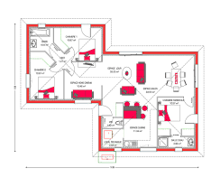 Cette Maison Moderne Plain Pied Aux Lignes Epurees Offre Une Atmosphere Chaleureuse Alternant Des Espaces Plan Maison Maison Moderne Plain Pied Modele Maison