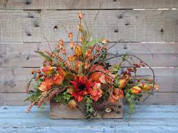 Fall Centerpiece Fall Floral Arrangement Autumn Table Decor Etsy Fall Floral Centerpieces Fall Flower Arrangements Fall Floral Arrangements