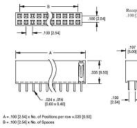 2x10 pin Female Header .1"sp