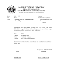 Kami pengurus karang taruna timbe urip desa telaga waru, kecamatan pringgabaya, kabupaten lombok timur, profinsi nusa tenggara barat, indonesia. Contoh Surat Undangan Rapat Pemuda Karang Taruna Kumpulan Surat Penting