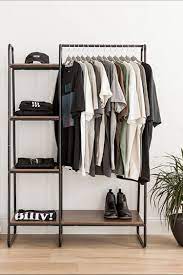 20l5q24n save an additional discount 20% off at checkout. Metal Garment Rack With Wood Shelves Clothing Rack Bedroom Clothing Rack Mens Bedroom Decor