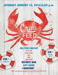 Crab decorations for crab feast flyer. Crab Feed Crab Feeding Garlic Bread