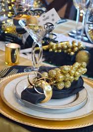 Dining Delight New Year S Eve Gold Black Tablescape New Years Eve Party Eve Parties New Years Eve