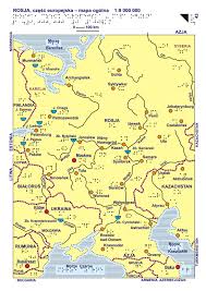 Mapa przebiegu kolei transsyberyjskiej w rosji. 43 44 Rosja Czesc Europejska Mapa Ogolna I Rzezba Terenu
