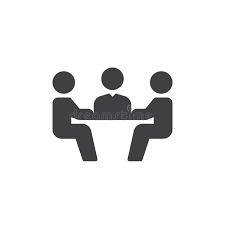 Business Meeting Icon Vector Filled Flat Sign Solid Pictogram Isolated On Whit Affiliate Flat Filled Solid Pictogram Logo Illustration Symbol Logo