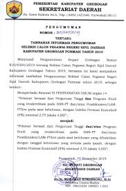 Monggo yang berminat dan memenuhi kualifikasi bisa mendaftar. Lowongan Cpns Kabupaten Grobogan Tahun 2019 466 Formasi