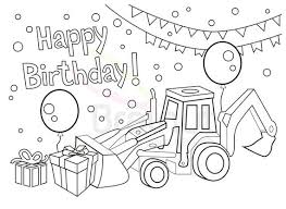 Coloring page of cartoon tractor coloring page of cartoon tractor. Birthday Coloring Pages Love Happy Birthday Color Pages Etsy
