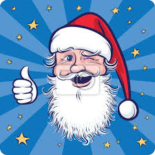 Tant qu'il y a de la vie ,il y a de l'espoir et mon espoir c'est de te revoir ! Cartoon Pere Noel Clin Doeil Et Le Pouce En Place Papier Peint Papiers Peints Stereotype Barbu Thumb Up Myloview Fr