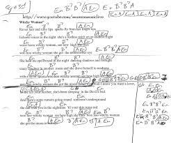 Witchy Woman The Eagles Guitar Chord Chart Lyrics And Chords Guitar Chords And Lyrics Guitar Chords