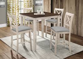 Furniture of america gizelle 5 piece counter height table set. 5pc Tahoe Counter Height Dining Table Set In Antique White By Happy Homes