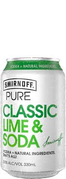A vodka and diet coke made with a 1 ounce of shot contains 60 to 80 calories, on average. Buy Smirnoff Pure Lime Soda 330ml Cans Online