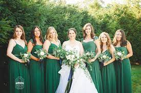 Modern Garden Inspired Wedding At The Pittsburgh Golf Club Susannah Bryan Hunter Green Bridesmaid Dress Green Wedding Inspiration Green Bridesmaid Dresses