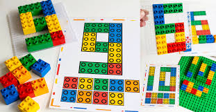 These printable alphabet letters are so versatile! Free Printable Duplo Counting Mats For Preschoolers
