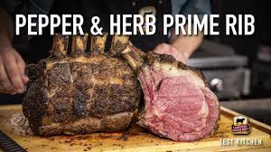 Roast prime rib of beef with yorkshire pudding. Pepper Herb Prime Rib Recipe Youtube