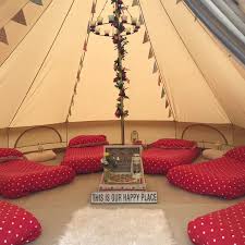 All tents have open or closed back. Fully Decorated Bell Tent Hire For Glamping Private Parties
