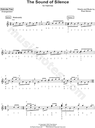 Even his dreams are restless as he walks alone in them as well as in real life. Kalimba Tree The Sound Of Silence Sheet Music In A Minor Download Print Sku Mn0213350