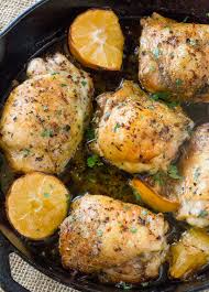 Easy Greek Lemon Chicken Is Made With Just A Handful Of Ingredients In A Cast Iron Skillet Along Wi Greek Lemon Chicken Cast Iron Skillet Recipes Lemon Chicken