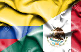 La bandera de la república de colombia es el pabellón que representa al país, y que, junto al escudo y el himno nacional, tiene la categoría de símbolo patrio. Ondeando La Bandera De Mexico Y Colombia Fotos Retratos Imagenes Y Fotografia De Archivo Libres De Derecho Image 54319335