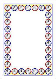 Clock Faces A4 Page Borders O Clock Times Sb9633 Sparklebox Borders For Paper Page Borders Scrapbook Frames