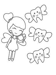 This can be a good exercise for your kid to learn about the basic appearance of a tooth. Lovely Tooth Fairy Coloring Page Free Printable Coloring Pages Coloring Home