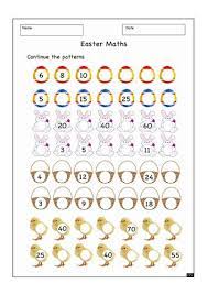 The four basic operations in maths are addition, subtraction, multiplication and division. Worksheet Resource 13 1052 Ks1 Easter Worksheet Easter Number Patterns Sequences Www Pencilstreet Easter Math Easter Literacy Easter Activities For Kids