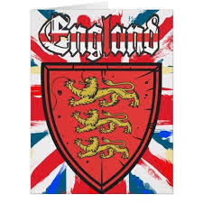 england three lions wooden shield card zazzle com in 2021 wooden shield vintage travel posters lions