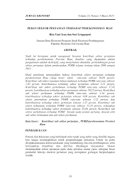 Mengapa sektor pertanian penting bagi pembangunan ekonomi indonesia ? 2